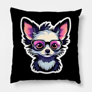 Chihuahua Dog Illustration Pillow