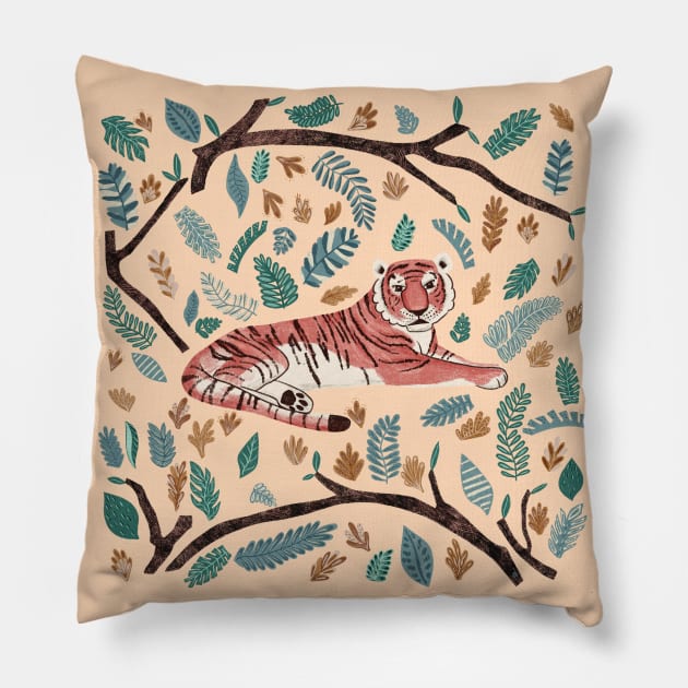 Tiger Jungle Pillow by Itouchedabee