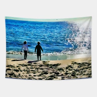 Make New Friends at the Beach Tapestry