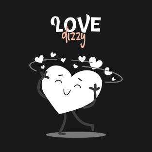 Love Dizzy Heart, cute Valentine's Day heart T-Shirt