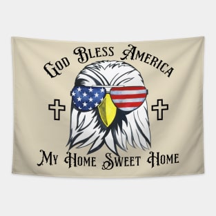 God Bless America Eagle Tapestry