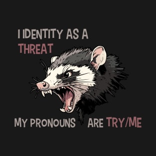 Opossum Meme Identity Try / Me T-Shirt