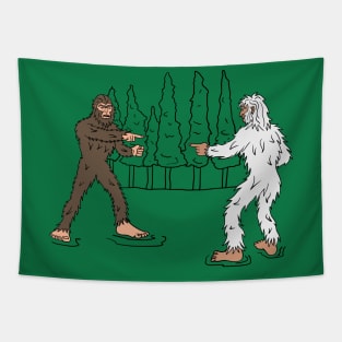 Yeti V/S Sasquatch Tapestry