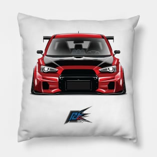 varis mitsubishi evox red Pillow