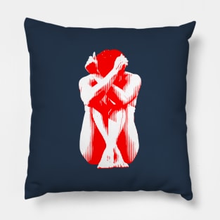 Girl Sitting Pose Pillow