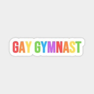 GAY GYMNAST (Pastel Rainbow) Magnet