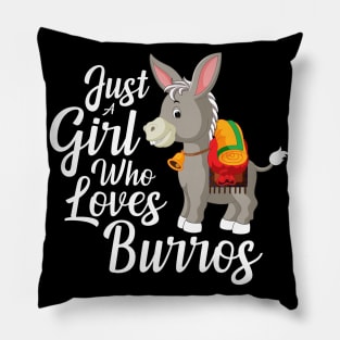 Donkey Woman and Girl Pillow