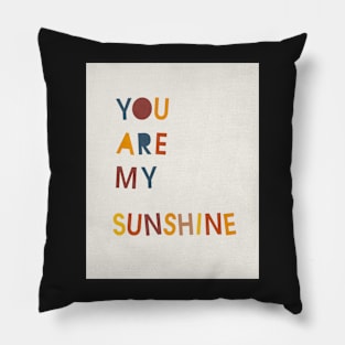 You are my sunshine, Abstract, Mid century modern kids wall art, Nursery room Pillow