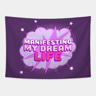 Manifesting my dream Life Law of Attraction Mindset Purple Tapestry