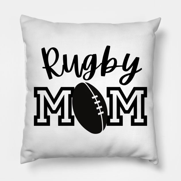 Rugby Mom Pillow by Lottz_Design 