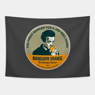 Mandarin Orange Label Tapestry