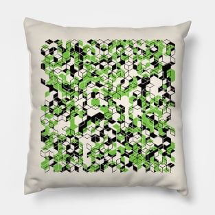 Geometric Exploration VI - Data Chaos (Inverted colors) Pillow