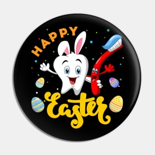 Happy Easter Day Funny Tooth Dental Hygienist Dentist Doctor Pin