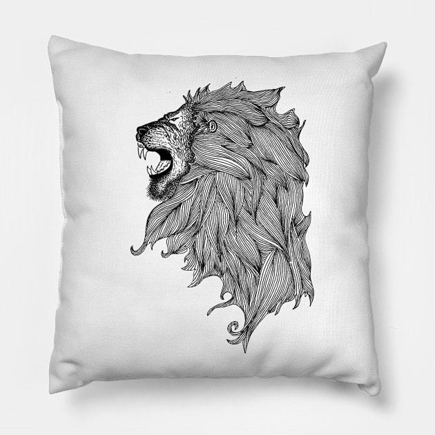 King of the jungle Pillow by StudioGrafiikka