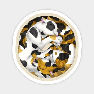 Yin-Yang Cats: Calico Tabby Magnet