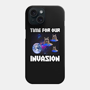 Alien UFO Funny Raccoon Phone Case