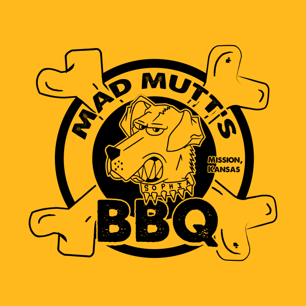 Mad Mutt's BBQ black logo by nigh designs