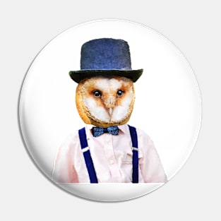 Dapper Owl Pin