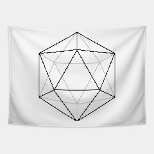 d20 Vector - inverted - no text Tapestry