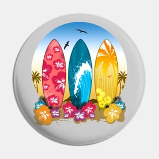 Surfboard Beach Pin