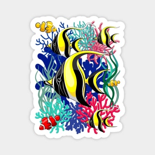 Angel Fish and Clown Fish Pattern Magnet