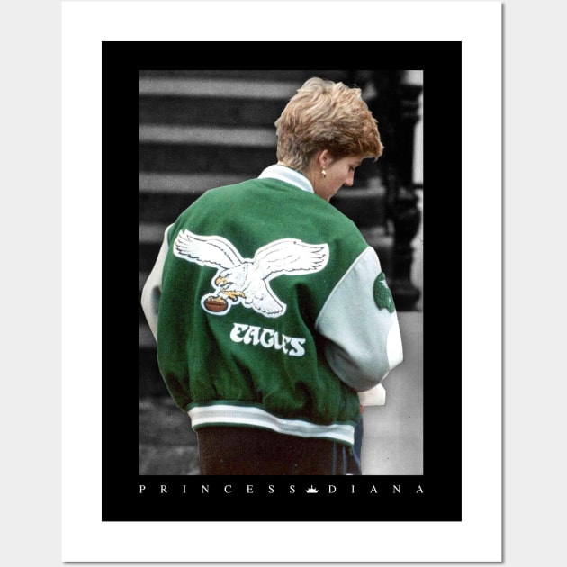 Princess Diana - The Philadelphia Eagles Jacket Art Board Print for Sale  by callmesewer