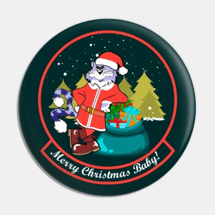 F-14 Tomcat - Merry Christmas Baby! (Green/Red) - Clean Style Pin
