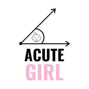 Acute Girl Baby Math Pun Pregnancy Announcement T-Shirt