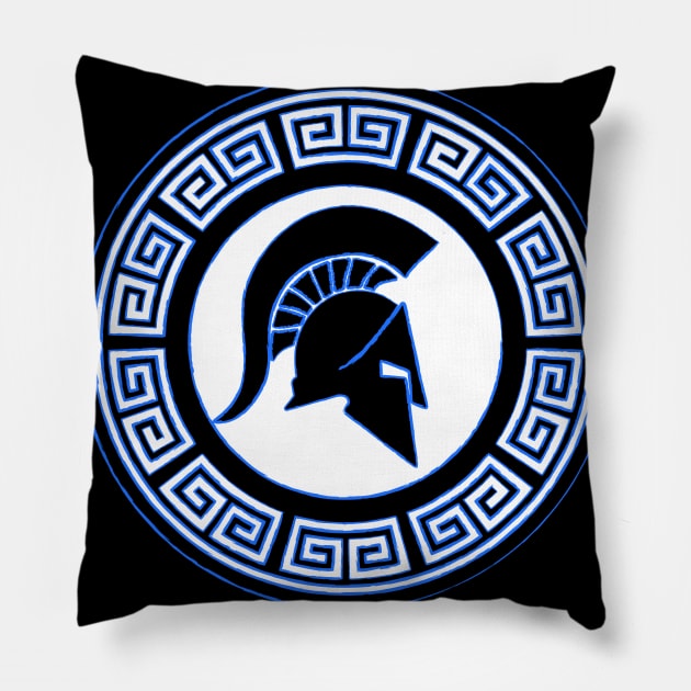 Spartan Helmet and Shield Pillow by Scar