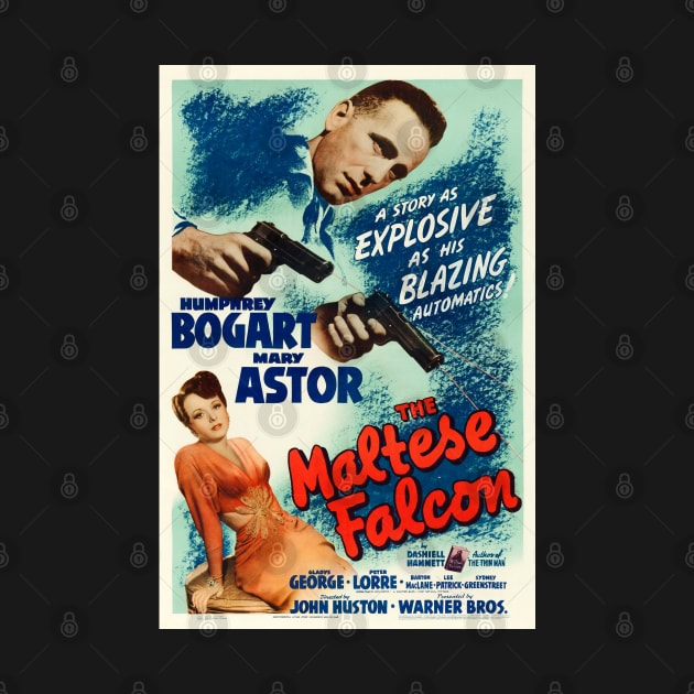 The Maltese Falcon Movie Poster (Explosive Version) by Noir-N-More