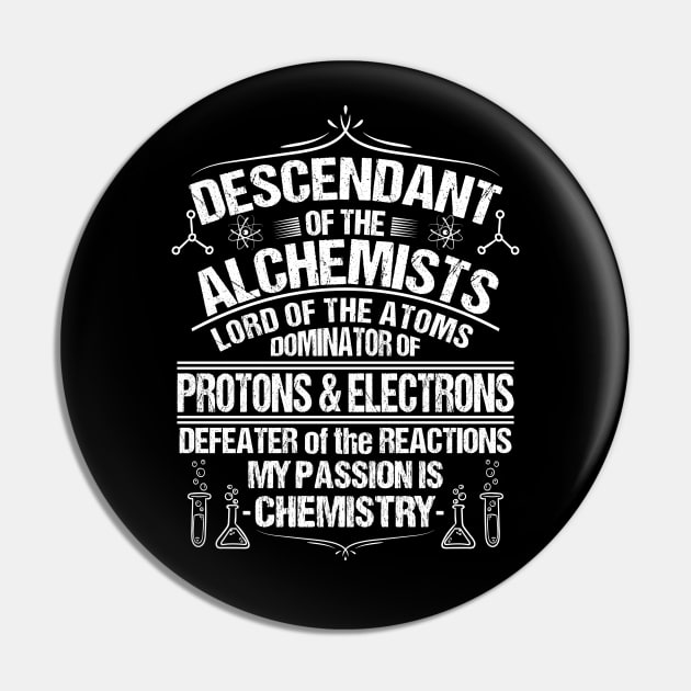 Chemistry/Chemist/Alchemists/Alchemy/Chemical Pin by Krautshirts