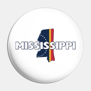 Mississippi Colored State Pin