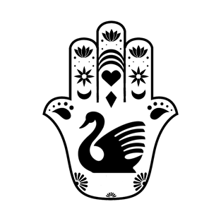 Swan Hamsa Hand T-Shirt