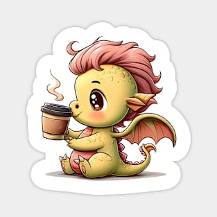 Baby Dragon's Morning Brew Magnet