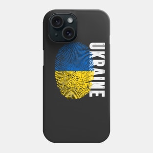 Ukraine Flag Fingerprint My Story DNA Ukrainian Phone Case