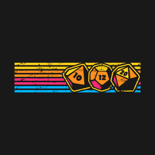 Neon Retro Gamer Dice T-Shirt