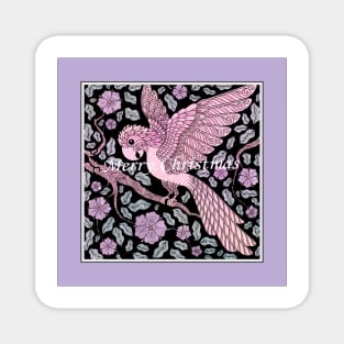 pink parrot christmas Magnet