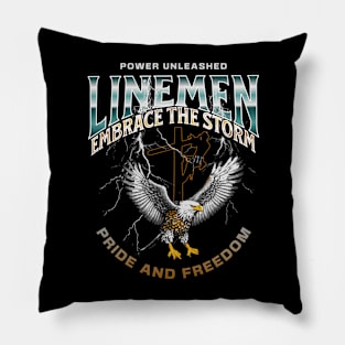 Lineman Pride And Freedom Pillow