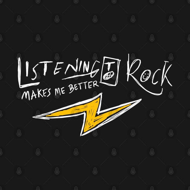 Rock music funny quotes doodle by Luwa Apparel