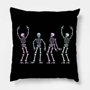 Pastel Goth Skeletons Pillow