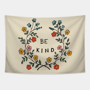 Be kind floral art Tapestry