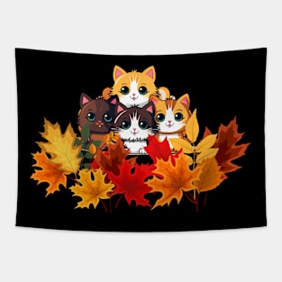 Autumn Kittens Tapestry