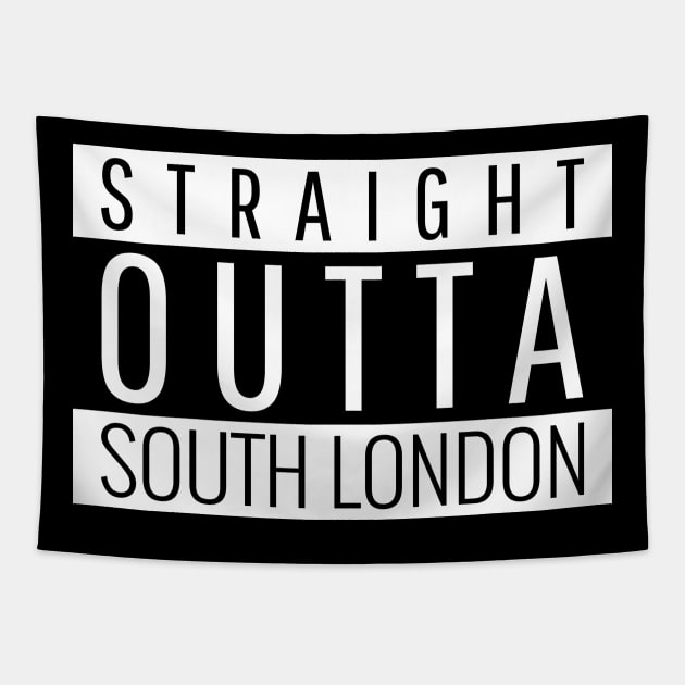 Straight Outta South London UK United Kingdom England Design Tapestry by Created by JR