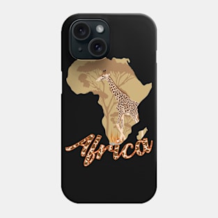 Giraffe auf dem Kontinent Afrika Phone Case