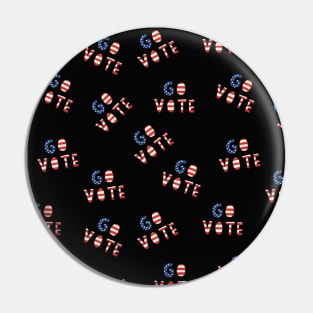 USA Go Vote Black Pin