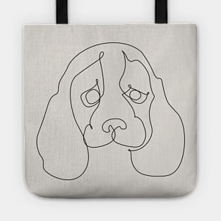 One Line Beagle Tote