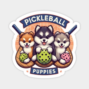 Pomsky Puppies Pickleball Design Magnet