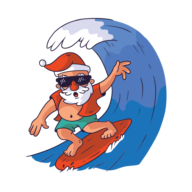 Surfing Santa by lordambyar