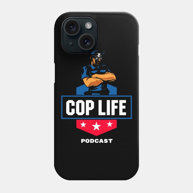 Podcast Logo White Lettering Phone Case by CopLife