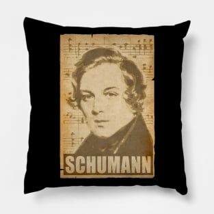 Robert Schumann musical notes Pillow